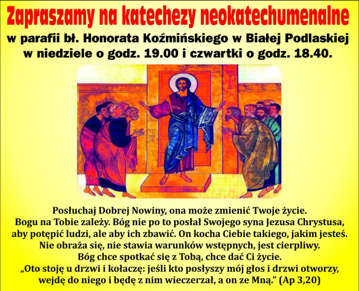 Do Tej Pory Omówiliśmy Katechezy Podzielone Na Trzy Grupy Tematów Parafia Błogosławionego Honorata - Zaproszenie na katechezy